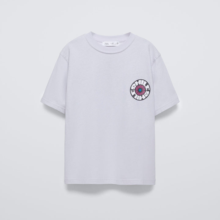 Moudda ZARA - T-shirt manches courtes imprimé cercle (bloquer Chine) - Tunisie 1