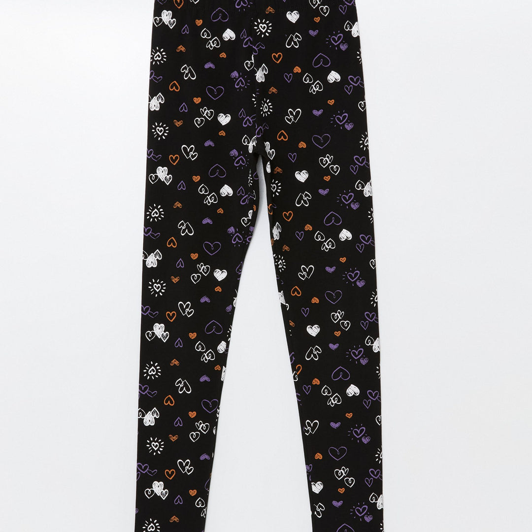 Moudda LC Waikiki - T-shirt en jersey stretch Fille Imprimé en noir - Tunisie 1