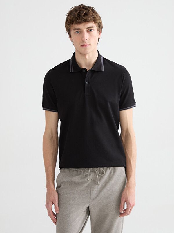 Moudda LC Waikiki - T-shirt manches courtes en jersey pour Homme couleur Noir - Tunisie 1
