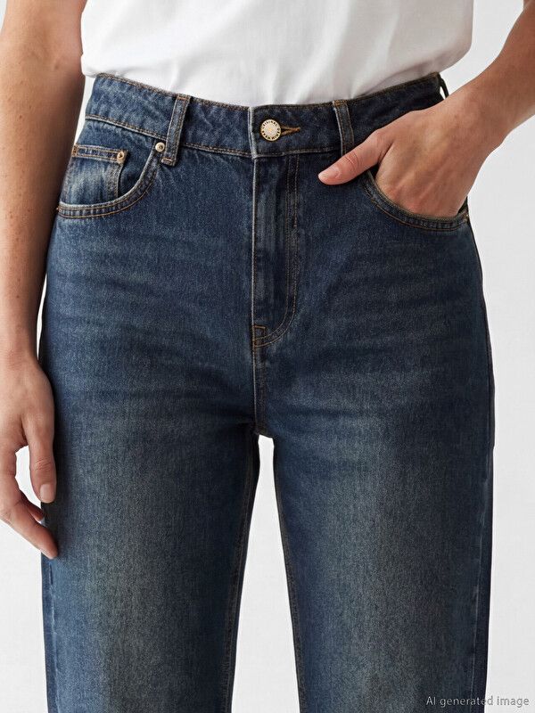Moudda LC Waikiki - Jean basique en denim pour Femme couleur Rodeo foncé - Tunisie 3