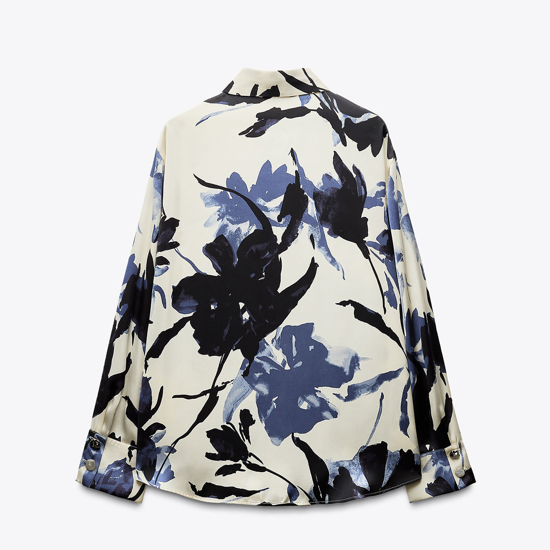 Moudda ZARA - Chemise Satin - Imprimé & Bouton Doré Caché - Tunisie 2