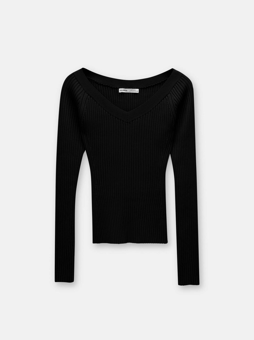 Moudda PULL & BEAR - Pull Col V Bardot Côtelé - Tunisie 6