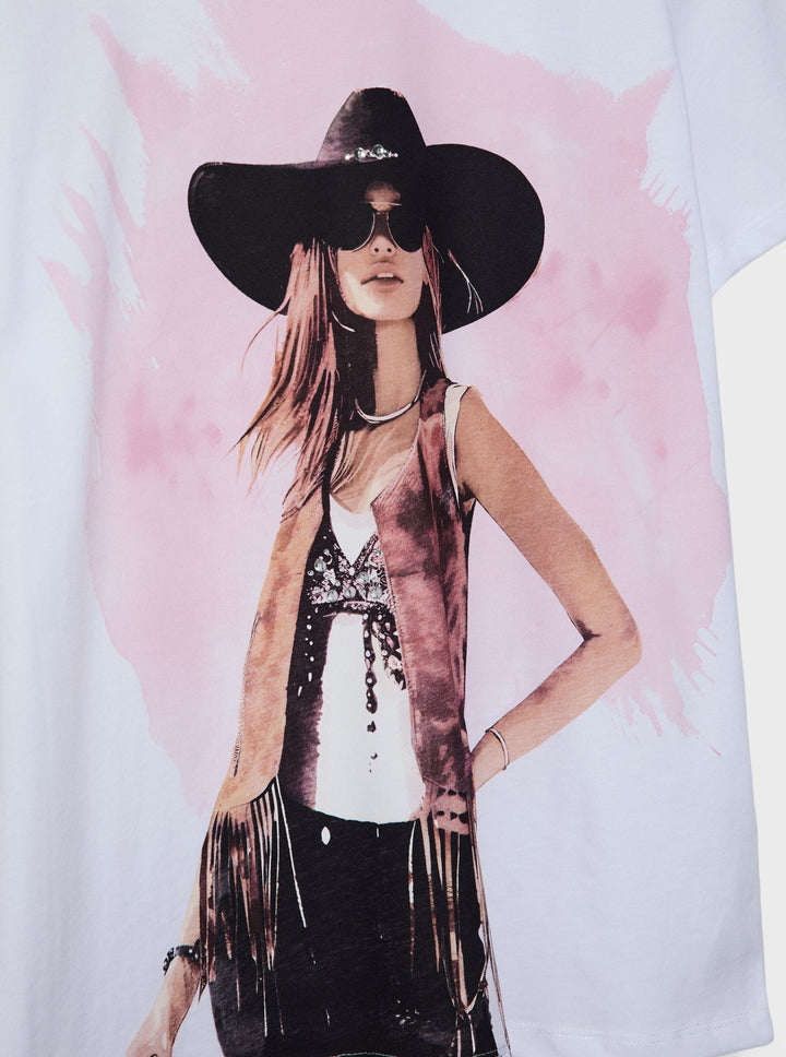 Moudda STRADIVARIUS - T-Shirt Fille Illustrée et Calor - Tunisie 3