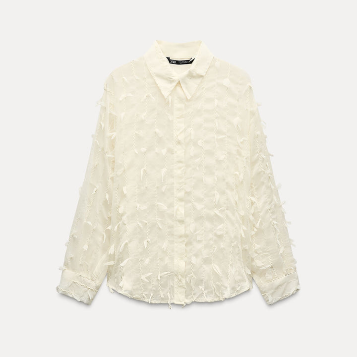 Moudda ZARA - Chemise fluide franges, manches longues - Tunisie 2