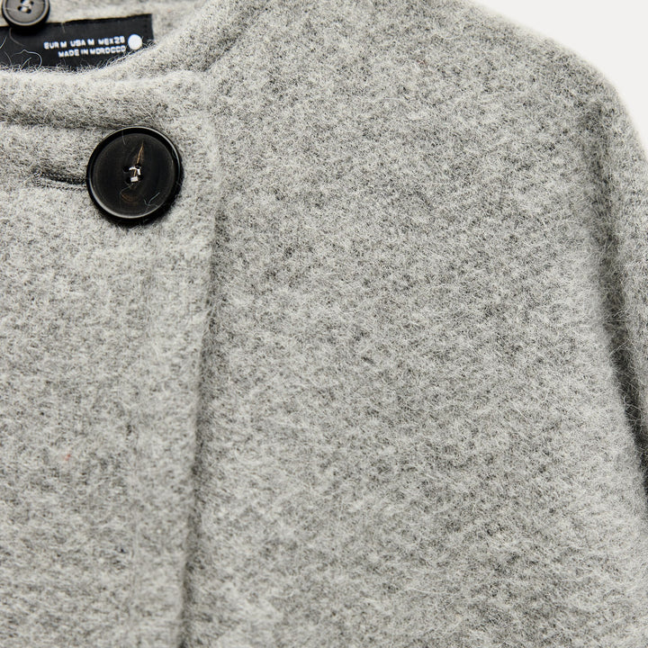 Moudda ZARA - Manteau cape oversized alpaga avec écharpe - Wardrobe - Tunisie 4