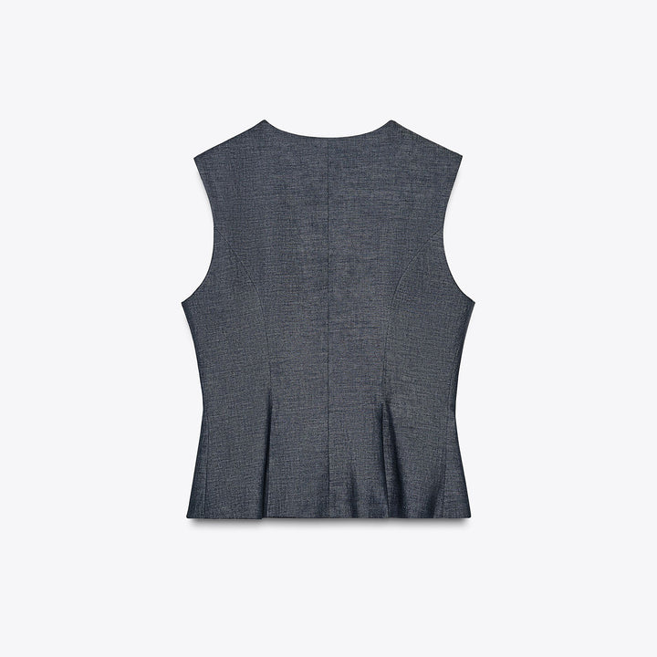 Moudda ZARA - Gilet - Boutons & Lin Indigo - Tunisie 2