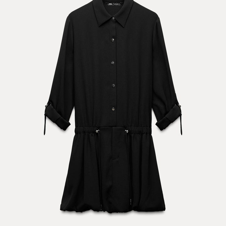 Moudda ZARA - Robe courte en crêpe manches longues jupe ballon - Tunisie 2