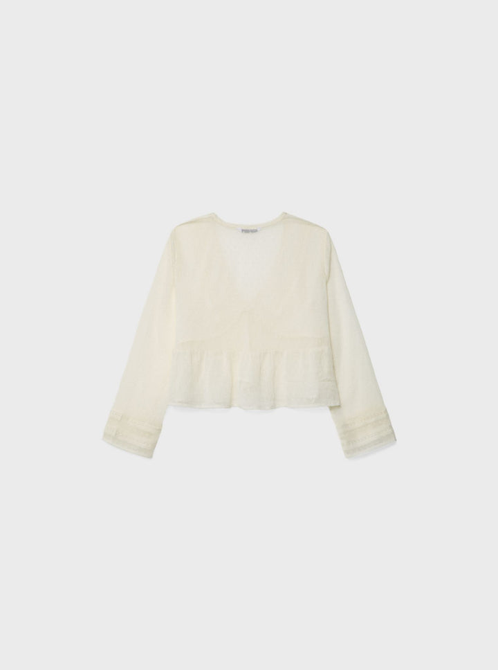 Moudda STRADIVARIUS - Blouse Fluide Écru Col V - Tunisie 1