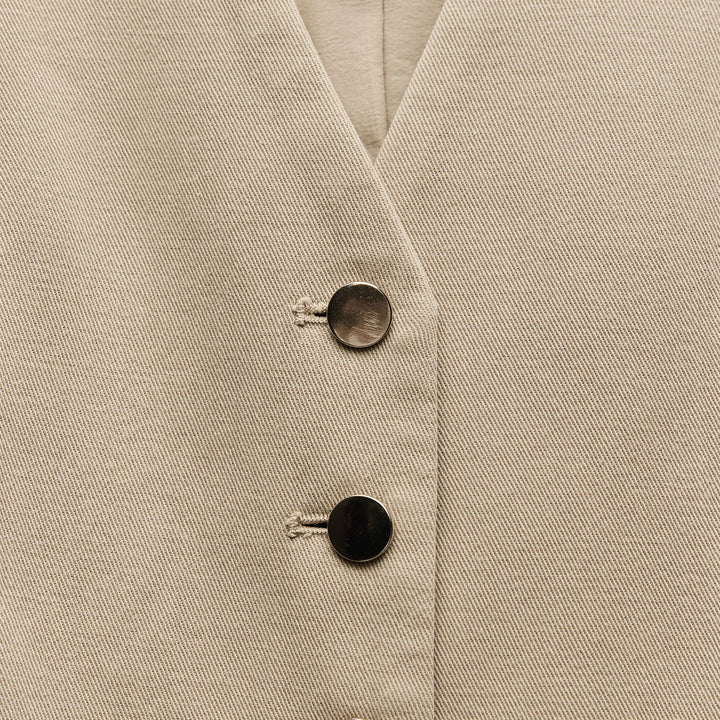 Moudda ZARA - Gilet en Sergé Bouton Doré - Tunisie 3