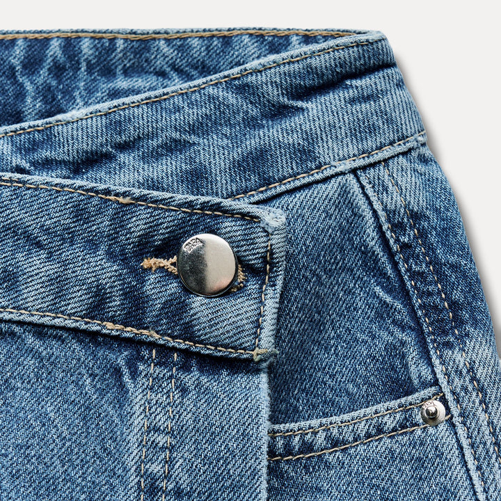 Moudda ZARA - Short-jupe en jean bouton croisé coordonné - Tunisie 3