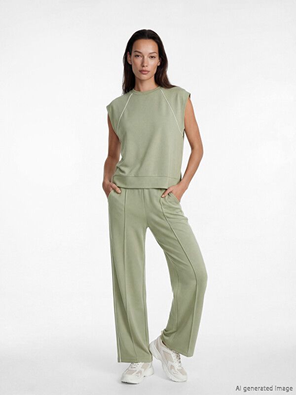 Moudda LC Waikiki - Pack jersey à maches courtes pour Femme couleur Vert terne - Tunisie 2