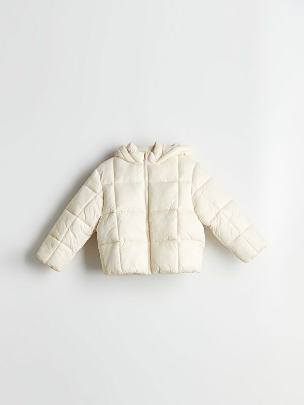 Moudda LC Waikiki - Manteau matelassé en nylon Fille Ecru - Tunisie 1