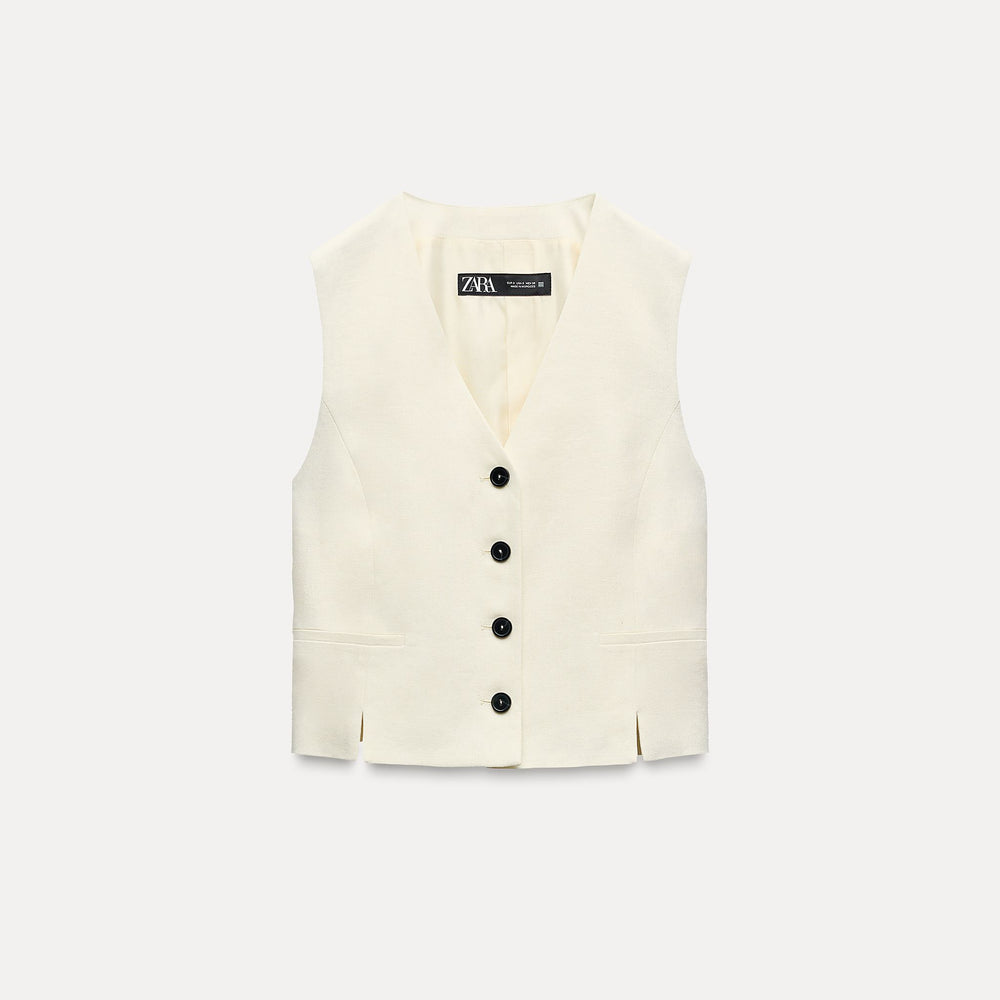 Moudda ZARA - Gilet tailleur lin (Ensemble) - Tunisie 2