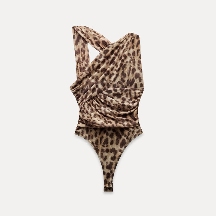 Moudda ZARA - Body Drapé Asymétrique en Tulle - Tunisie 1