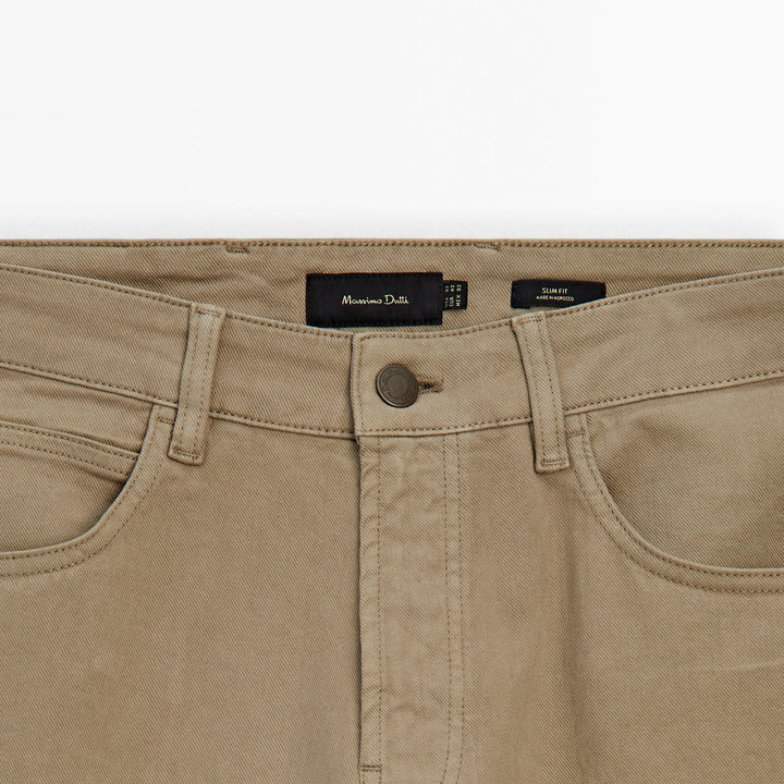 Moudda Massimo Dutti - Pantalon jean Bull denim coupe slim - Tunisie 4