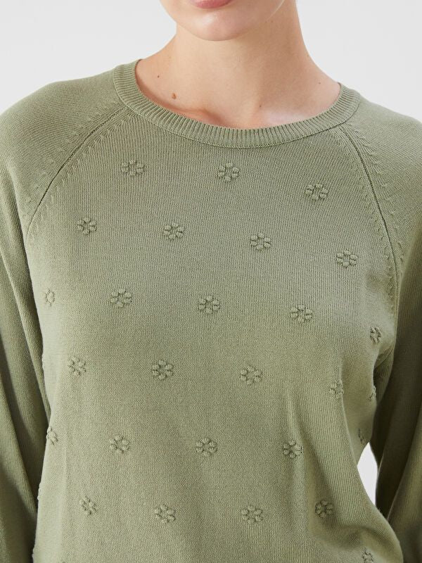 Moudda LC Waikiki - Pull tricot moyen Femme Vert pâle - Tunisie 3