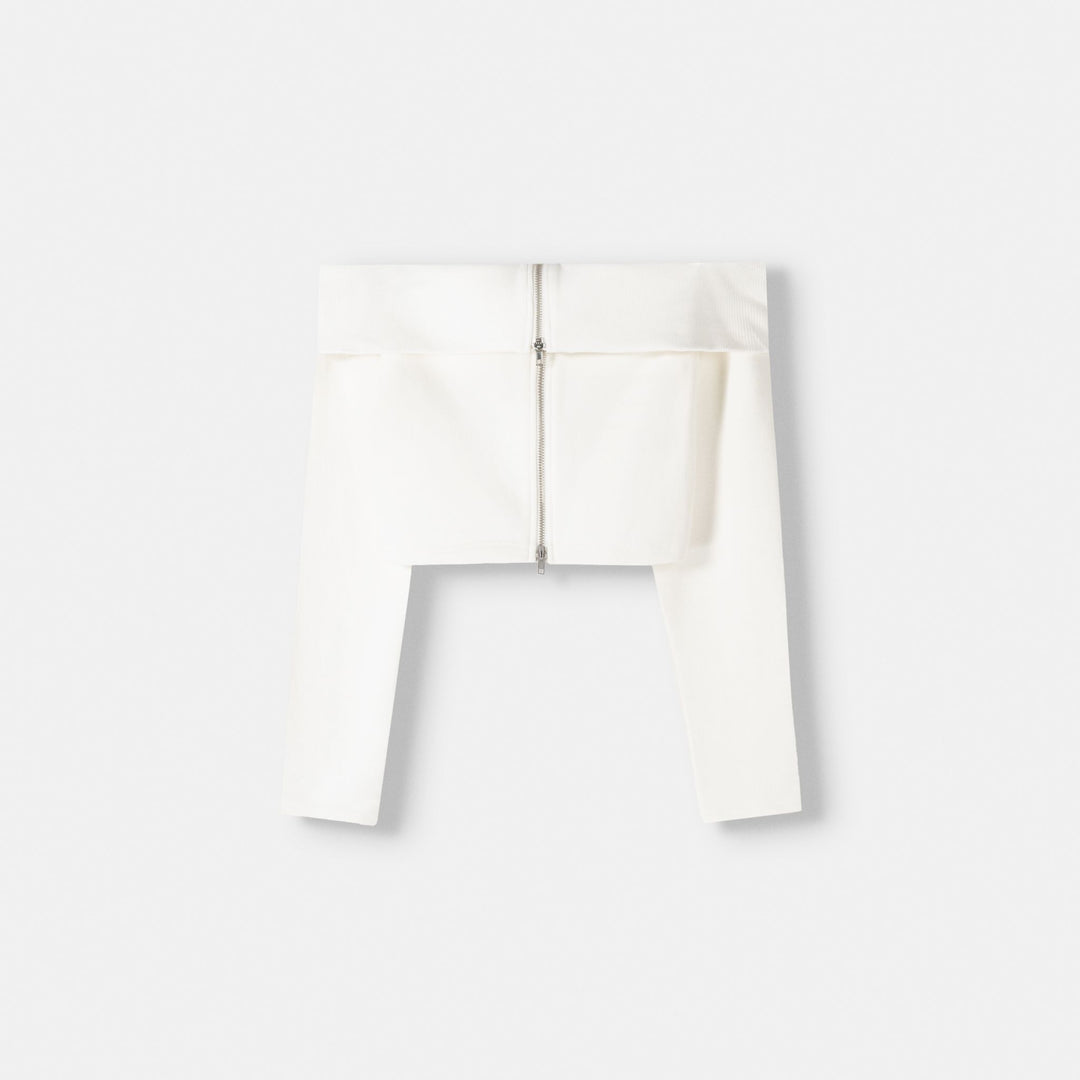 Moudda BERSHKA - Beige – veste molletonnée chemise fermeture éclair - Tunisie 1