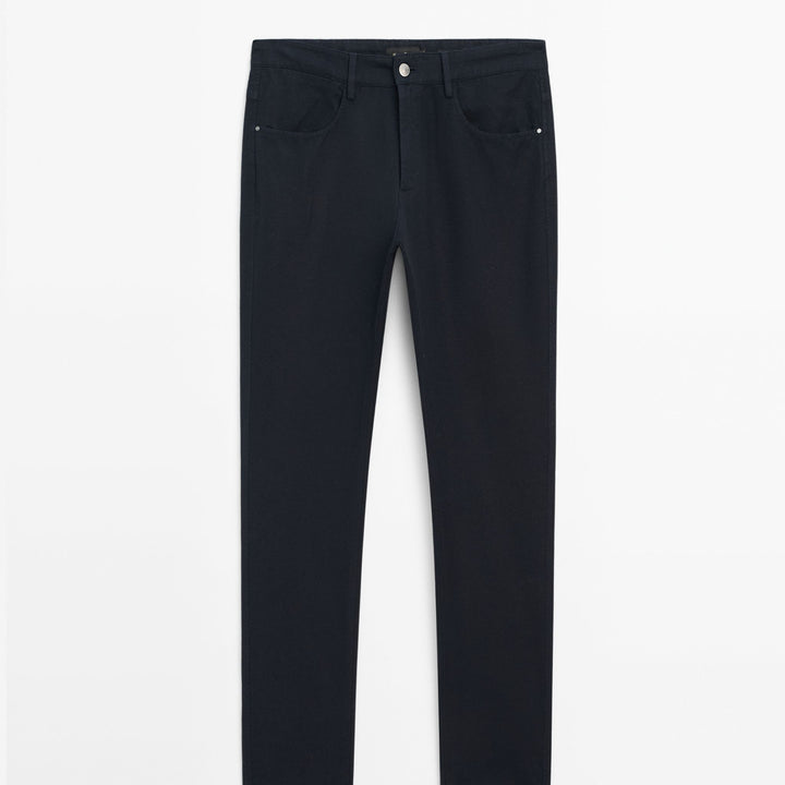 Moudda Massimo Dutti - Pantalon jean coton/lin coupe fuselée - Tunisie 1