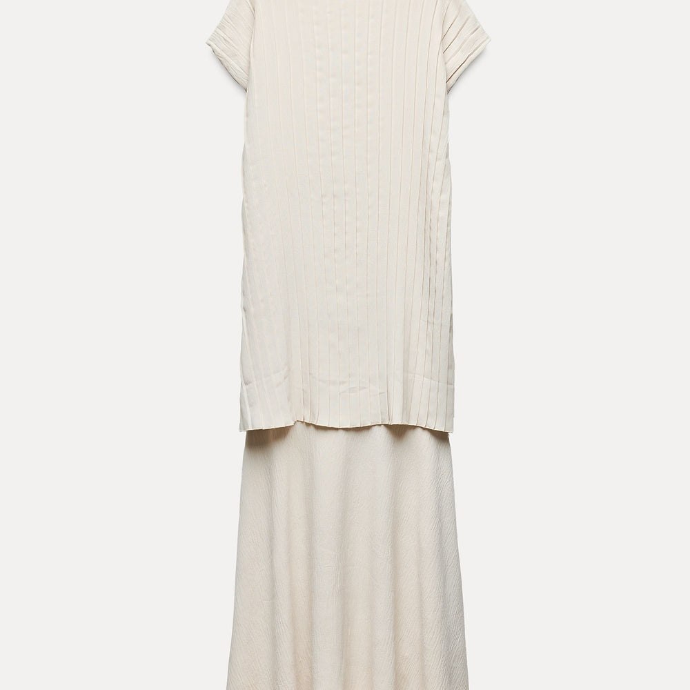 Moudda ZARA - Robe mi-longue combinée, corps plissé - Tunisie 2