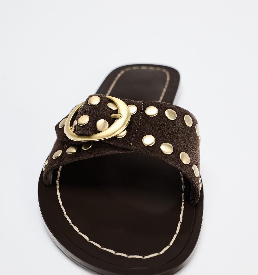 Moudda ZARA - Sandales plates cloutées daim - Tunisie 5