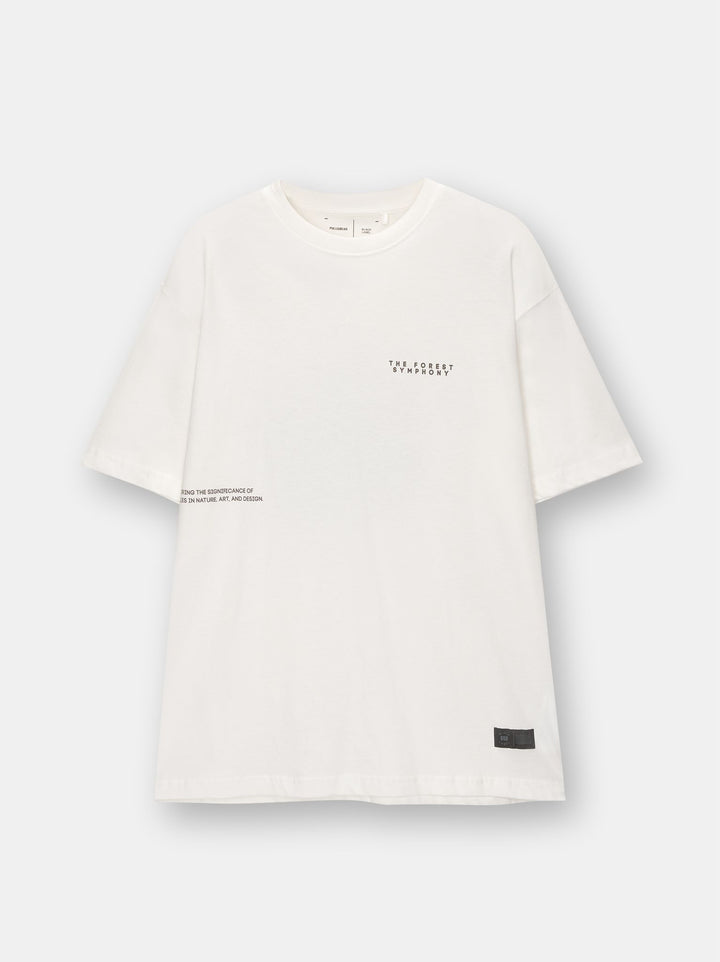 Moudda PULL & BEAR - T-Shirt Demi-Manches Black Label 01 Blanc Déchiré - Tunisie 5