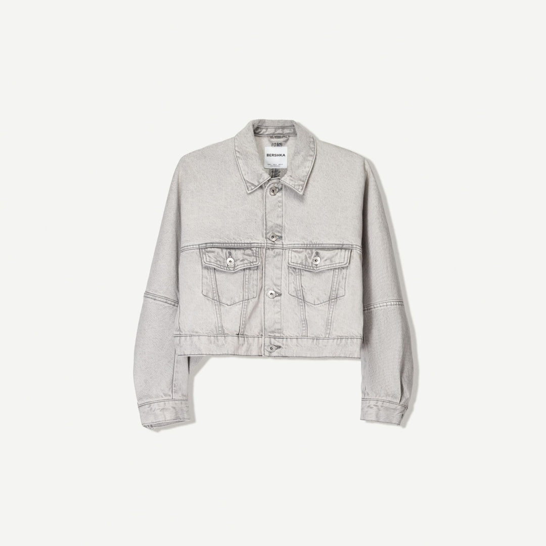 Moudda BERSHKA - Veste Denim Cropped - Manches Ballon - Tunisie 1