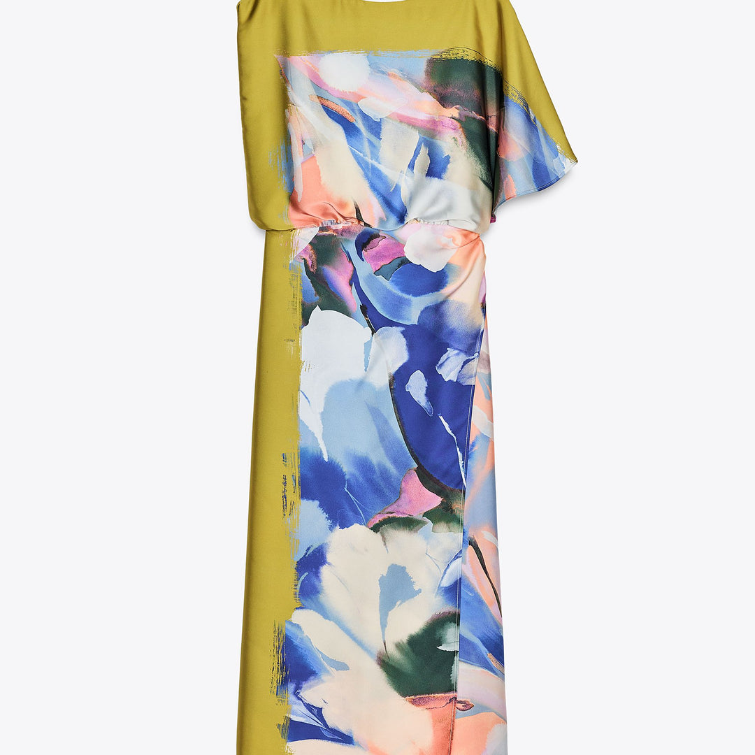 Moudda ZARA - Robe Midi - Manche Asymétrique & Imprimé Floral Diffusé - Tunisie 1