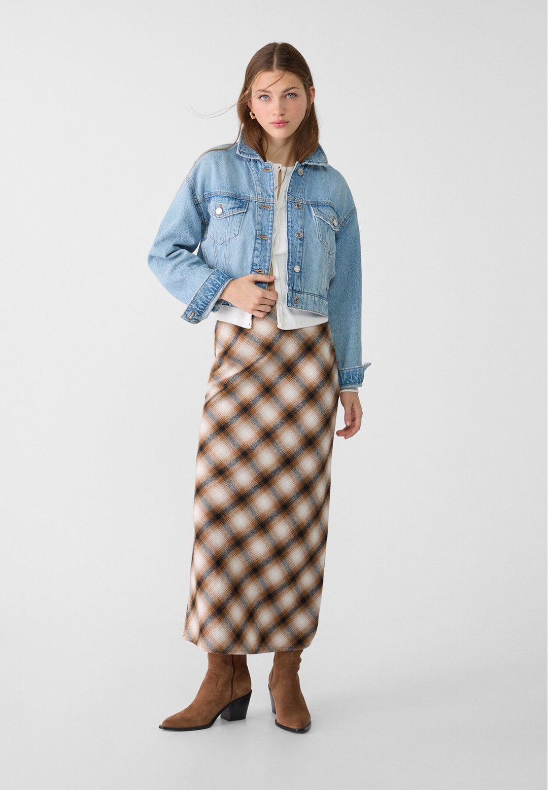 Moudda STRADIVARIUS - Veste en Denim Coupe Boxy - Tunisie 3