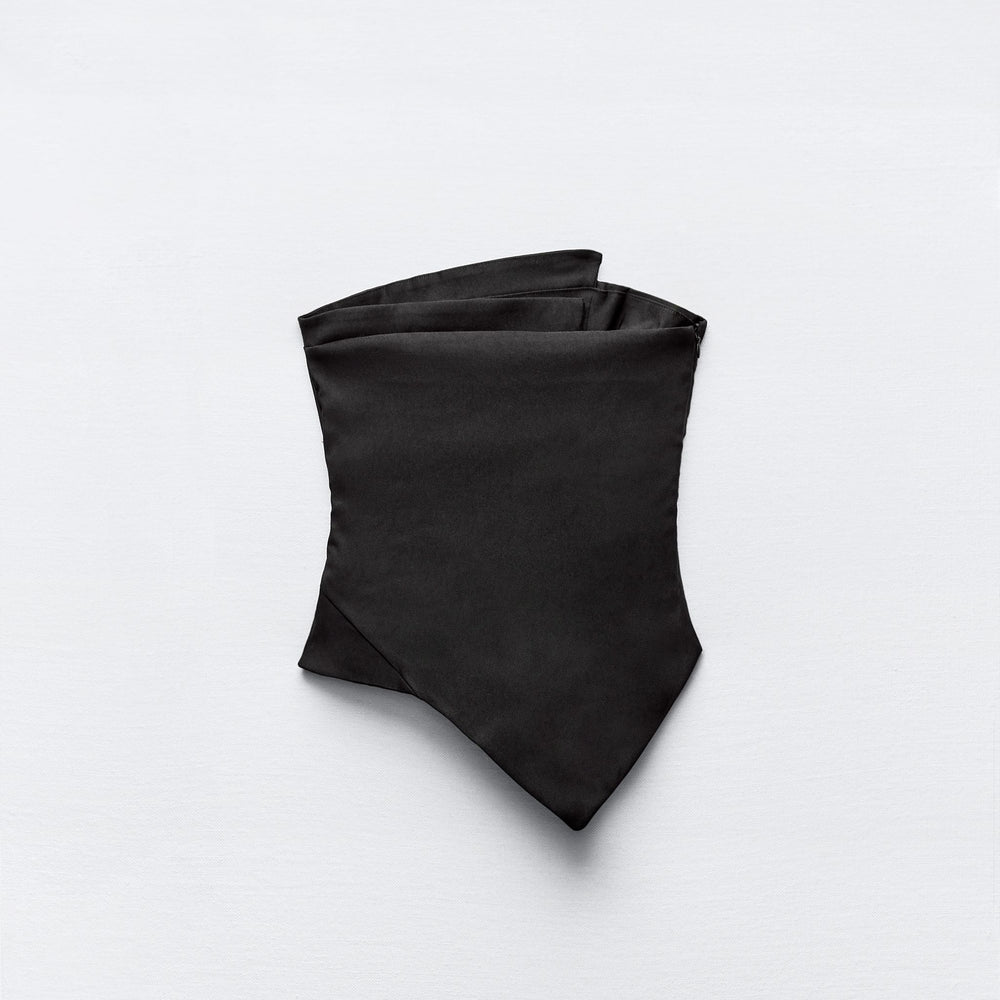 Moudda ZARA - Top Bustier Froncé Asymétrique Stretch - Tunisie 2