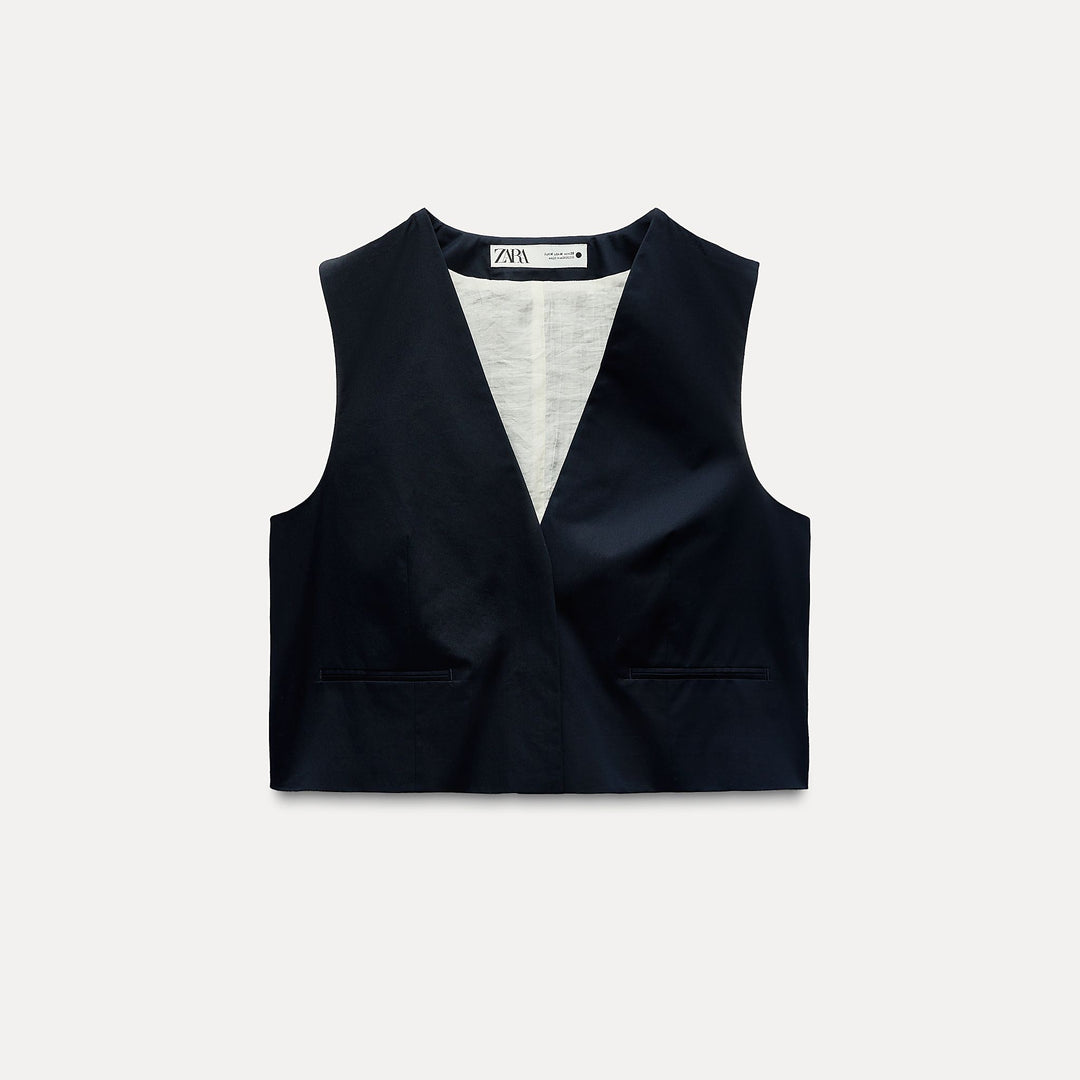 Moudda ZARA - Set gilet cintré col en V avec short - Tunisie 1