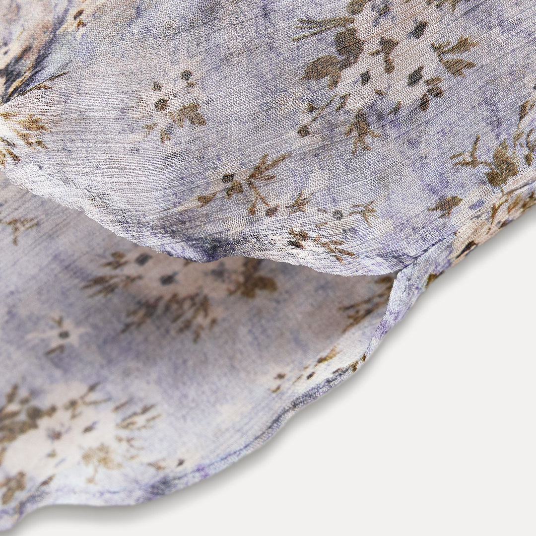 Moudda ZARA - Blouse ample bambou mini-fleurs nœud - Tunisie 4