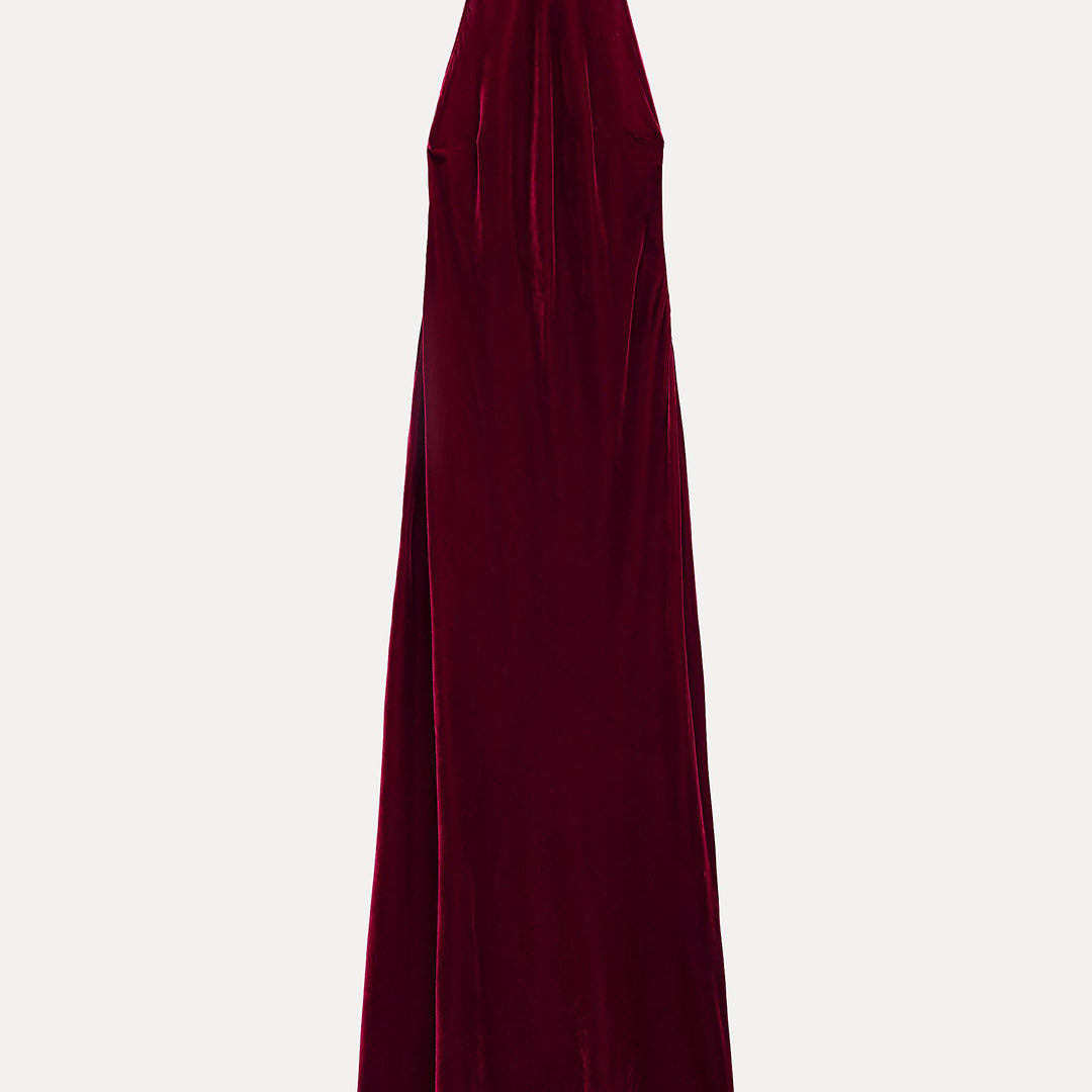 Moudda ZARA - Robe longue velours col licou nœud dos ouvert - Tunisie 1