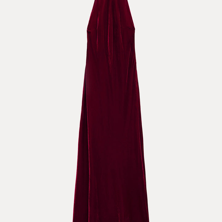 Moudda ZARA - Robe longue velours col licou nœud dos ouvert - Tunisie 1