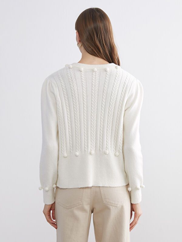 Moudda LC Waikiki - Cardigan tricot maternité Femme Ecru - Tunisie 4