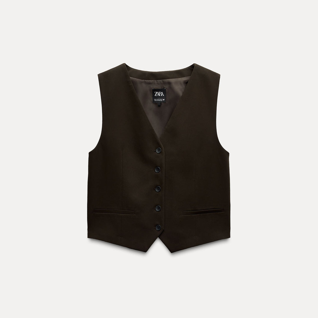 Moudda ZARA - Gilet homme en laine fine, bande au dos – ensemble - Tunisie 1