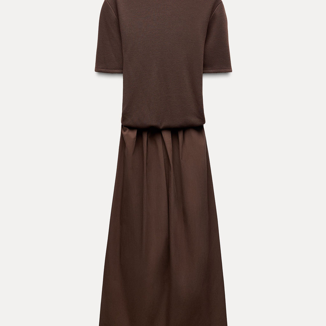 Moudda ZARA - Robe douce combinée en popeline - Tunisie 1