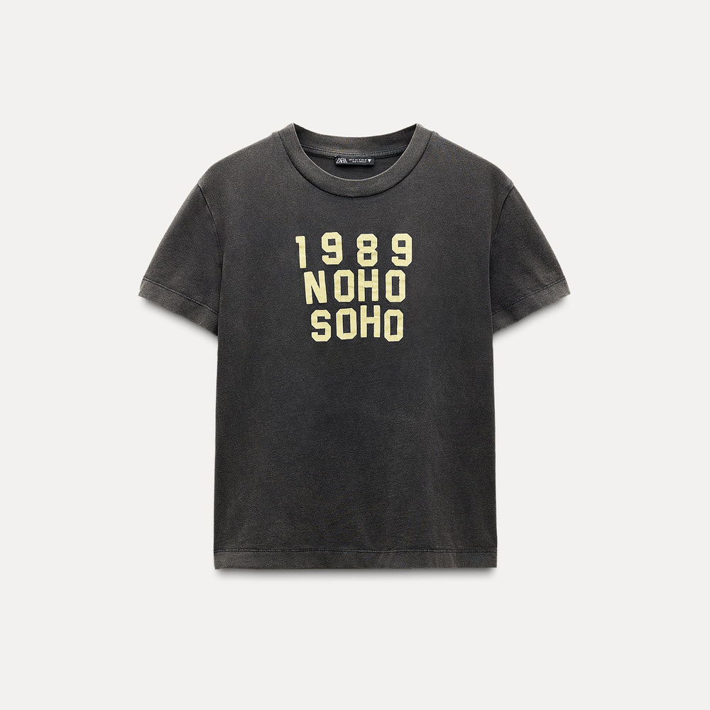 Moudda ZARA - T-shirt lavé imprimé texte - Tunisie 2