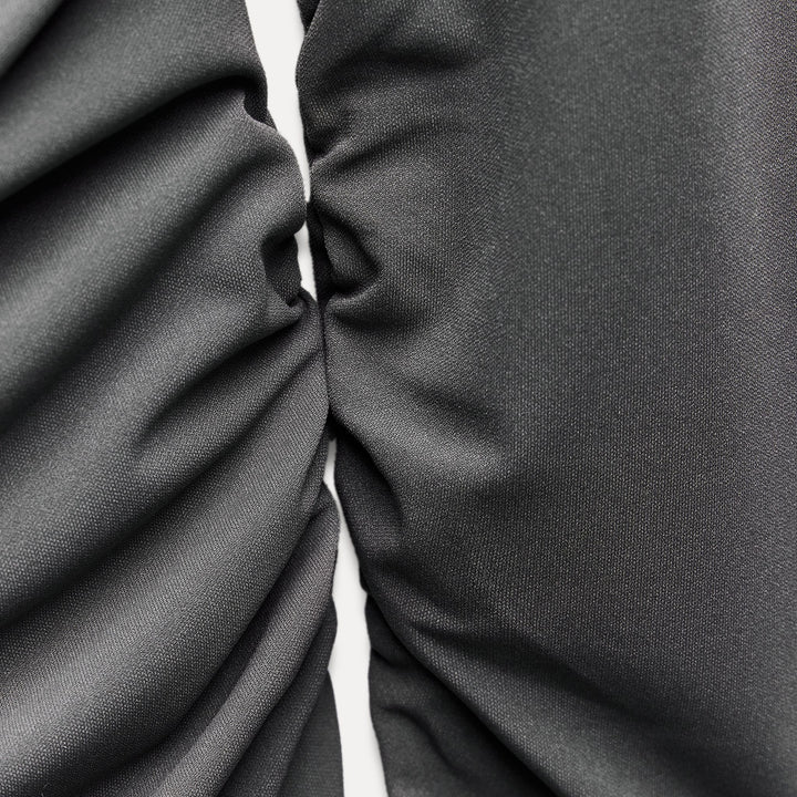 Moudda ZARA - Robe longue drapée maille manches longues froncée col haut - Tunisie 4