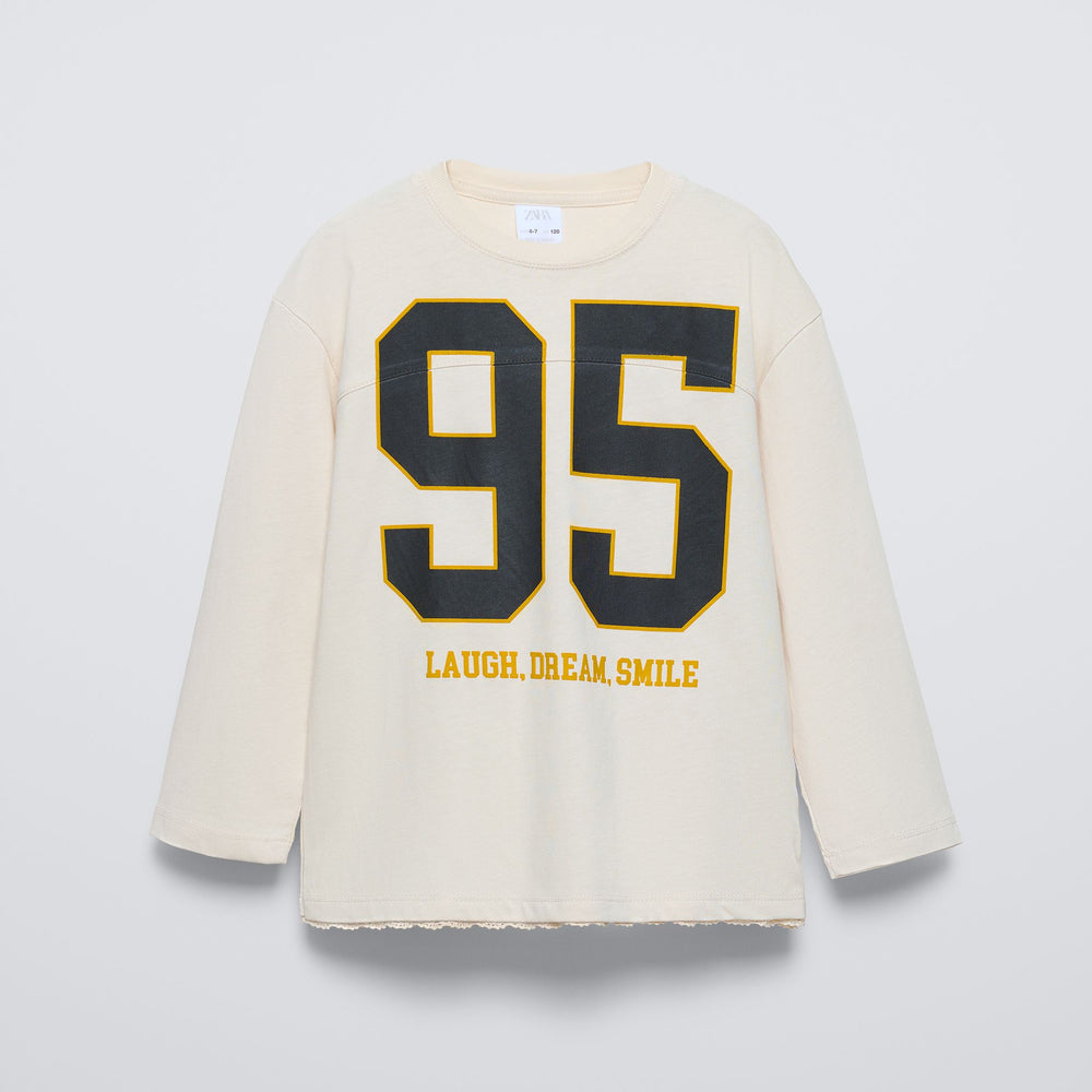 Moudda ZARA - T-shirt imprimé chiffre, dentelle au bas - Tunisie 2