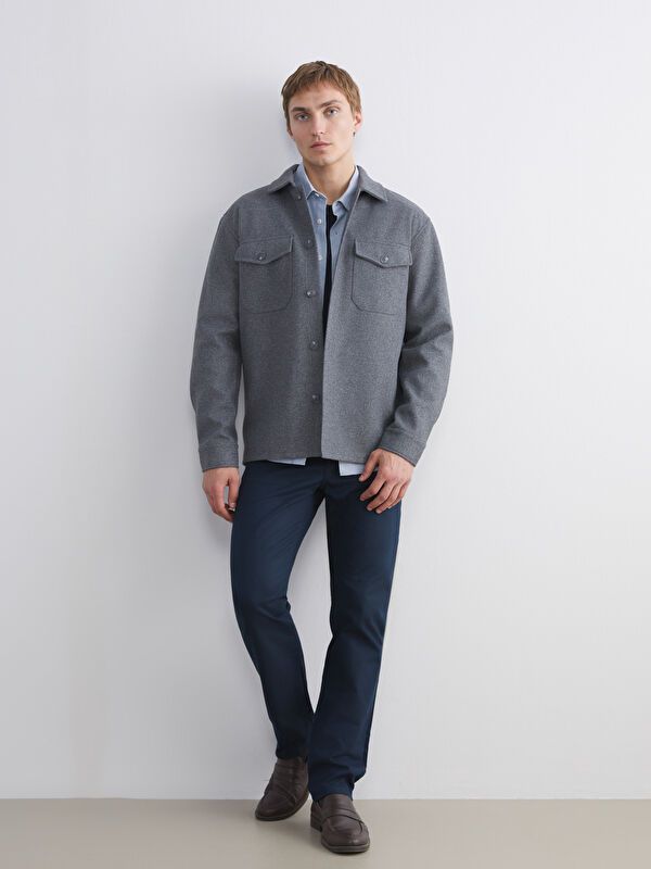 Moudda LC Waikiki - Veste-chemise tissée Homme Gris foncé - Tunisie 2