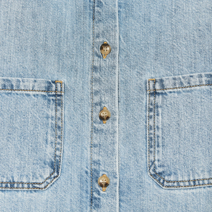 Moudda ZARA - Chemise Denim - Bleu Décoloré - Tunisie 3