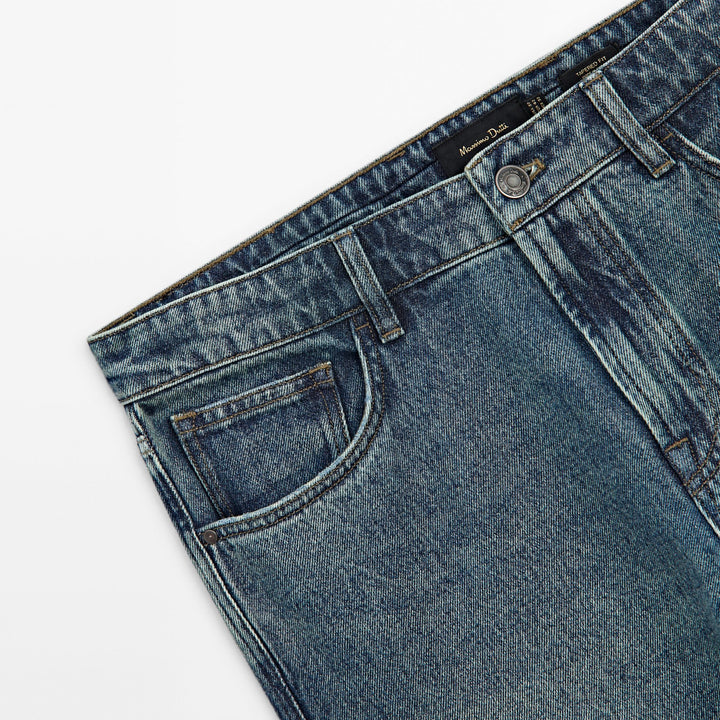 Moudda Massimo Dutti - Pantalon jean dirty stone coupe fuselée - Tunisie 6