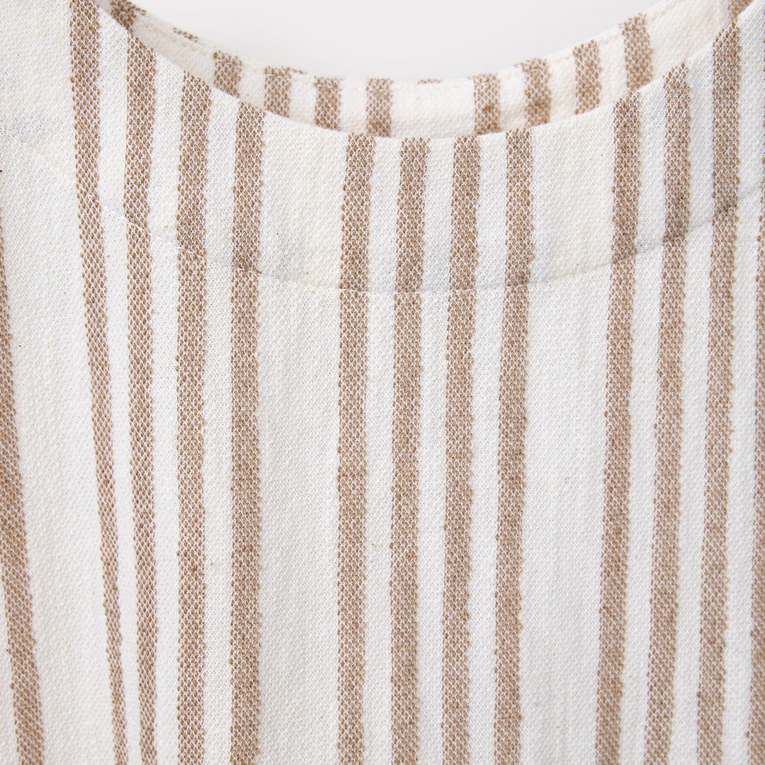 Moudda ZARA - T-Shirt - Rayures & Nœuds (Beige) - Tunisie 3