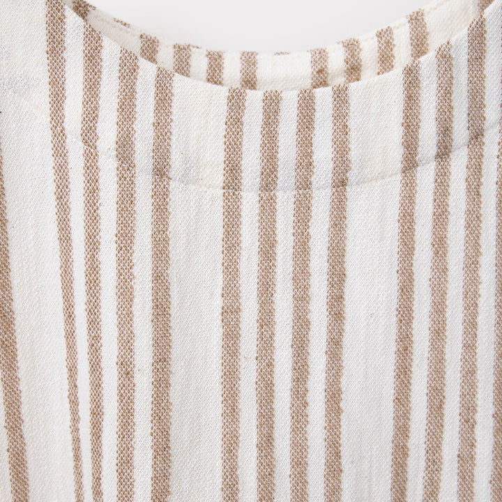 Moudda ZARA - T-Shirt - Rayures & Nœuds (Beige) - Tunisie 3