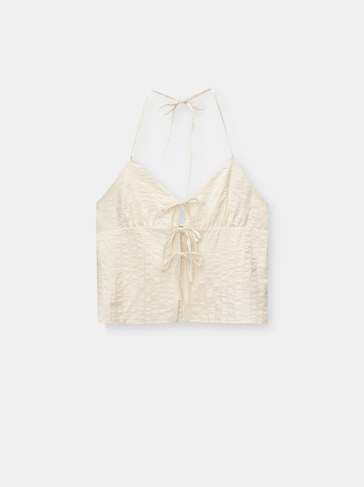 Moudda PULL & BEAR - Top Rayure Texturé Nœuds - Tunisie 3