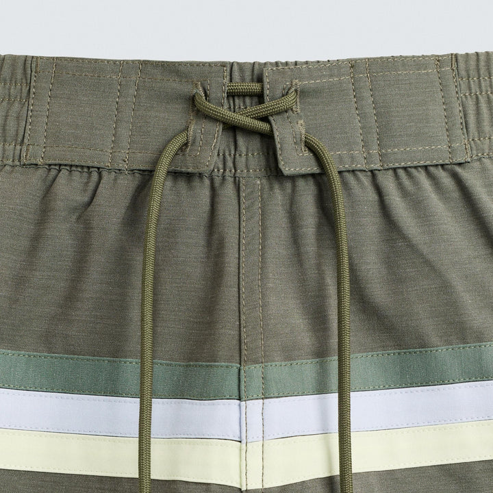 Moudda ZARA - Maillot de Bain Long - Bandes Contrastées (Kaki) - Tunisie 3