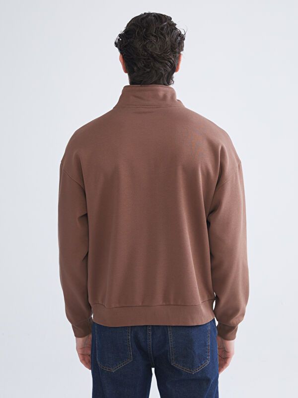 Moudda LC Waikiki - Sweatshirt en jersey couleur Marron pour hommes - Tunisie 4