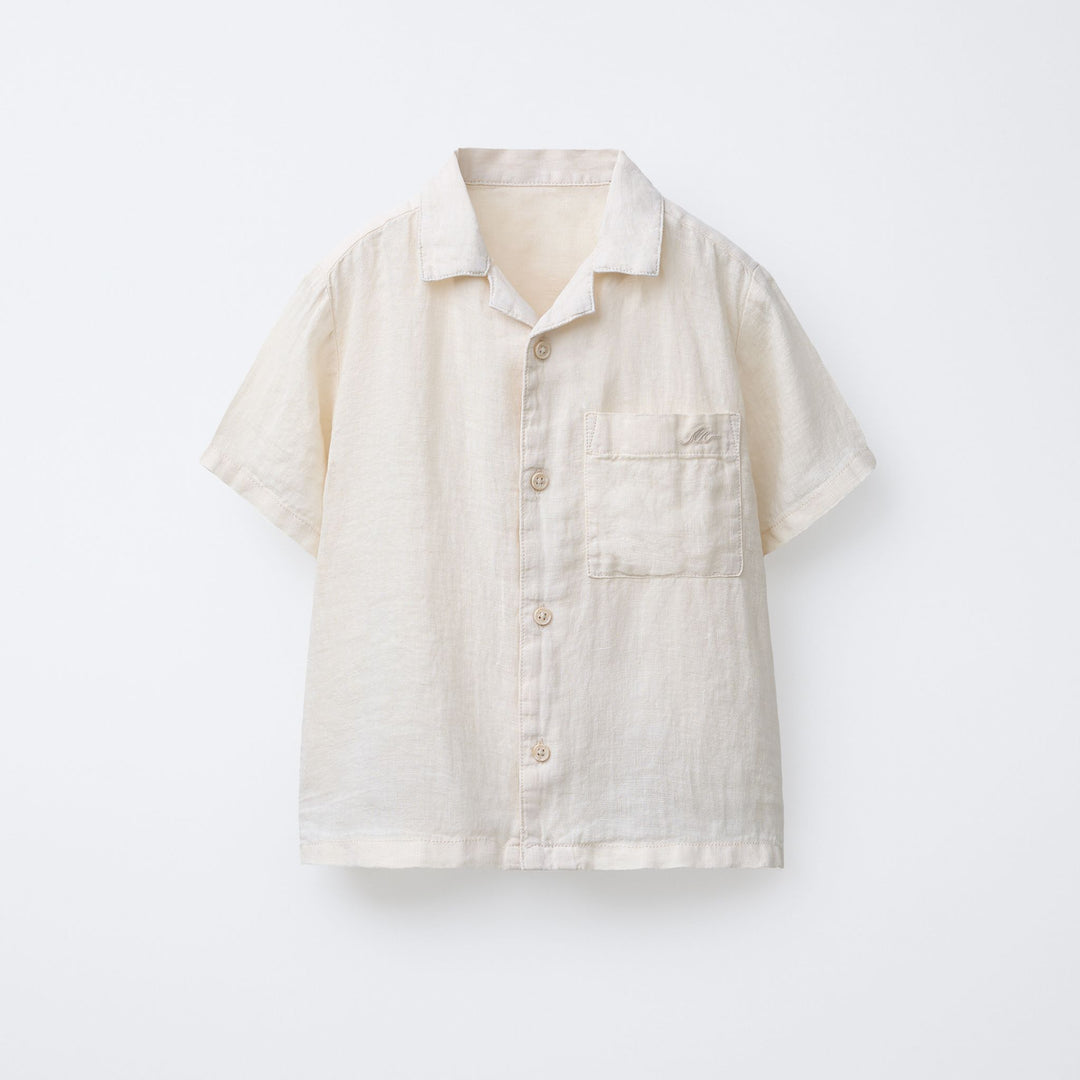 Moudda ZARA - Chemise Enfant 100% Lin - Col Bowling (Couleur BV) - Tunisie 1
