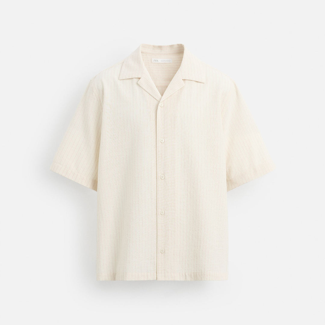 Moudda ZARA - Chemise - Col Bowling & Rayures (Nuit sans Lune & Citron Vert) - Tunisie 1