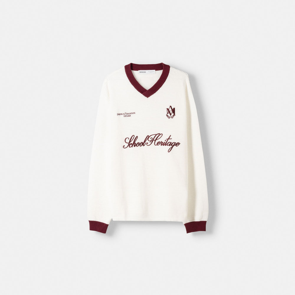 Moudda BERSHKA - Pull sport rétro football - Tunisie 2